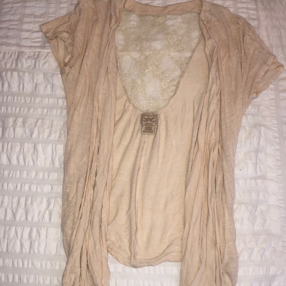 Short sleeve thin sweater